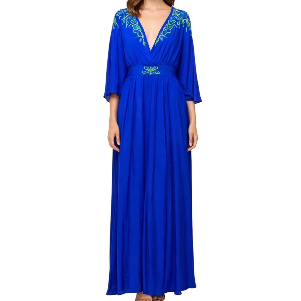 Sachin & Babi Isadora Silk Embellished Flowy
Gown in Cobalt Blue (F29G16 - 430) - Picture 1 of 8